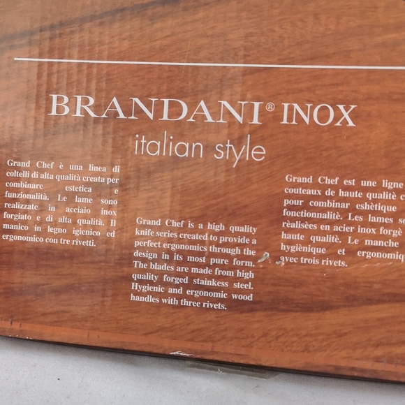 Brandani Steakhouse Set of Four Italian Style Steak Knives New in Box, Stainless - Picture 6 of 6